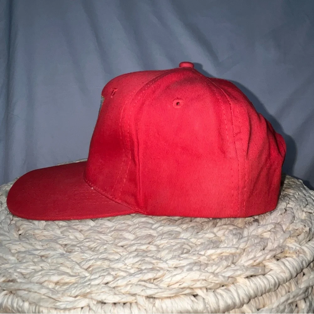 Vintage 1996 Atlanta Olympics Coca-Cola Snapback Hat Red Torch‎ Relay Pin USA